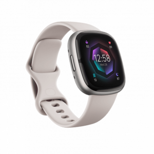 Ceas activity tracker Fitbit Sense 2, GPS, NFC, Bluetooth, Waterproof (Alb) imagine