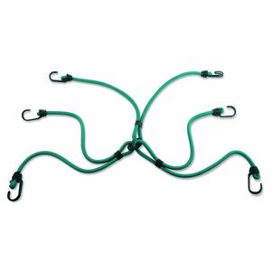Corzi elastice cu carlige prindere MasterLock 80cm x 8mm spider Twin Wire Verde imagine
