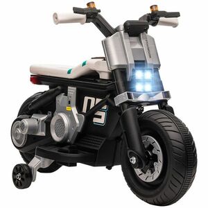 HOMCOM Motocicletă Electrică pentru Copii 3-5 Ani cu Roți de Antrenament, Baterie Reîncărcabilă, Design Sportiv, Alb | Aosom Romania imagine