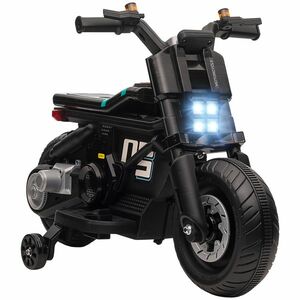 HOMCOM Motocicletă Electrică pentru Copii 3-5 Ani cu Roți de Antrenament, Baterie Reîncărcabilă, Design Sportiv, Negru | Aosom Romania imagine