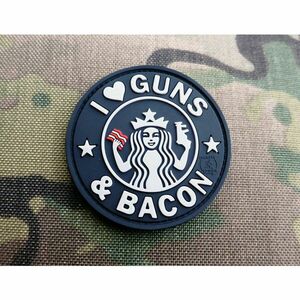 PATCH CAUCIUC - GUNS AND BACON - SWAT imagine