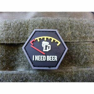 PATCH CAUCIUC - I NEED BEER - RED imagine