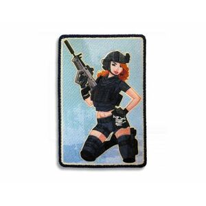 PATCH 'JESS' PINUP GIRL BLACK OPS WOVEN imagine