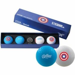 VOLVIK MARVEL CAPTAIN AMERICA Set de mingi de golf, alb, mărime imagine