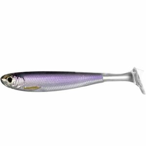 Shad Livetarget Slowroll Shiner Paddle Tail, culoare Silver-Purple, 10cm, 4buc imagine