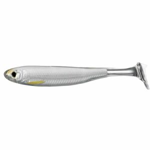Shad Livetarget Slowroll Shiner Paddle Tail, culoare Silver-Pearl, 8.5cm, 4buc imagine
