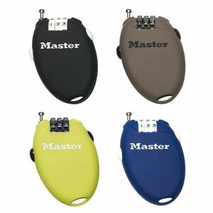 Antifurt Master Lock cu cablu retractabil si ajustabil 610 x 2mm - diverse culori imagine