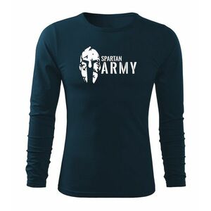 DRAGOWA Fit-T tricou cu mânecă lungă spartan army, albastru închis160g/m2 imagine