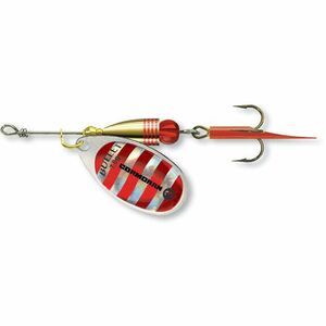 Lingurita rotativa Cormoran Bullet, Silver Red Stripes, nr. 1, 3g imagine