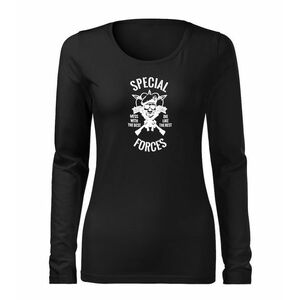 DRAGOWA Slim tricou de damă cu mânecă lungă special forces, negru 160g/m2 imagine