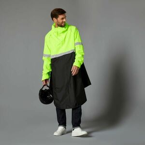 PONCHO PLOAIE VIZIBILITATE ZI ȘI NOAPTE 560 NEGRU-GALBEN FLUORESCENT imagine