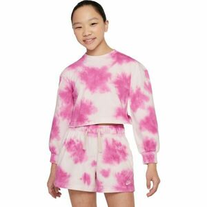 Nike NSW WASH CREW JSY Hanorac pentru fete, roz, mărime imagine