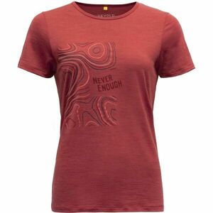Devold HELLESYLT MERINO 130 TEE Tricou pentru femei, roșu, mărime imagine