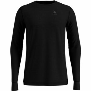 Odlo SUW TOP CREW NECK L/S NATURAL 100% MERINO Tricou cu mânecă lungă bărbați, negru, mărime imagine
