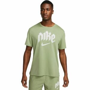 Nike DF RUN DVN MILER SS Tricou bărbați, verde deschis, mărime imagine