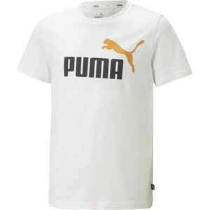 Puma ESS + 2 COL LOGO TEE Tricou de băieți, alb, mărime imagine