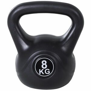 Homcom Kettlebell 8 kg pentru Antrenament Cross Training Negru imagine