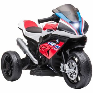 Motocicleta electrica pentru copii BMW HP4 HOMCOM cu licenta Jucarie de rulare cu 3 roti 6V Motocicleta | Aosom RO imagine