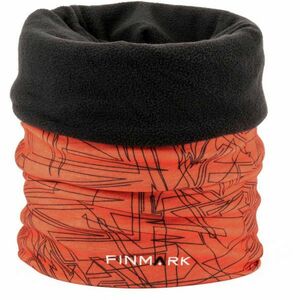 Finmark FULAR MULTIFUNCȚIONAL Fular multifuncțional din fleece, portocaliu, mărime imagine