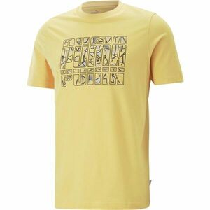 Puma GRAPHICS SUMMER TEE Tricou pentru bărbați, galben, mărime imagine