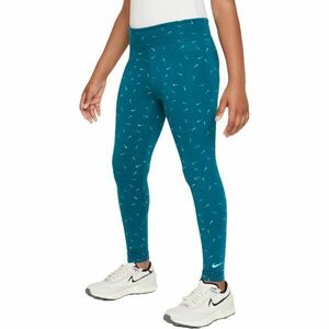 Nike NSW ESSNTL MR TGHT LOGO PRNT Colanți pentru fete, albastru, mărime imagine