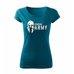 DRAGOWA tricou de damă spartan army, petrol blue 150g/m2 imagine