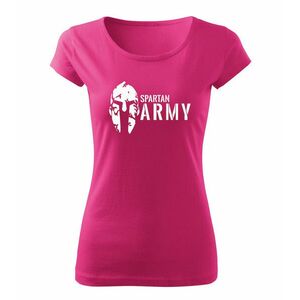 DRAGOWA tricou de damă spartan army, roz150g/m2 imagine