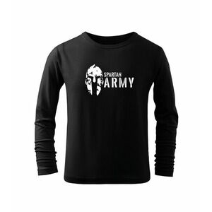 DRAGOWA Tricouri lungi copii Spartan army, negru imagine
