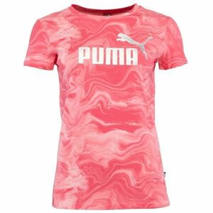 Puma ESS + MARBLEIZED TEE Tricou damă, roz, mărime imagine