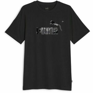 Puma ESS + CAMO GRAPHIC TEE Tricou pentru bărbați, negru, mărime imagine