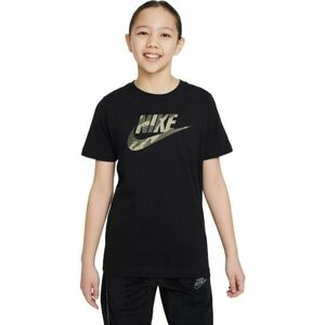 Nike NSW TEE CLUB CAMO Tricou pentru fete, negru, mărime imagine