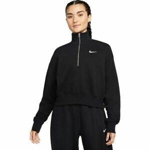 Nike NSW PHNX FLC QZ CROP Hanorac damă, negru, mărime imagine