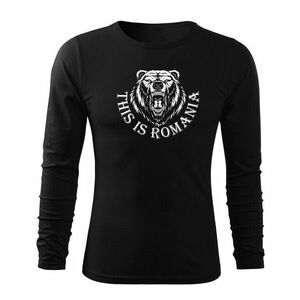 DRAGOWA Fit-T tricou cu mânecă lungă Urs Romanesc, negru imagine