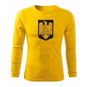 DRAGOWA Fit-T tricou cu mânecă lungă Emblema nationala, galben imagine