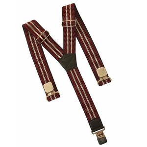 Clip pentru bretele pantaloni Natur Stripes, Burgundia imagine
