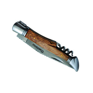 Laguiole DUB050 cuțit de buzunar, lama 12cm, tirbușon, mâner zebrawood imagine