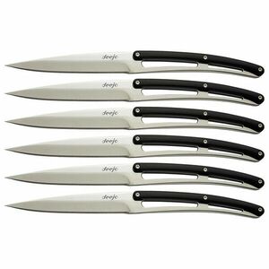 Set de 6 cuțite Deejo lama lucioasă mâner negru ABS imagine