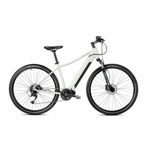 Bicicleta electrica de trekking femei Romet Orkan 2 D MM Argintiu/Galben 2023 imagine