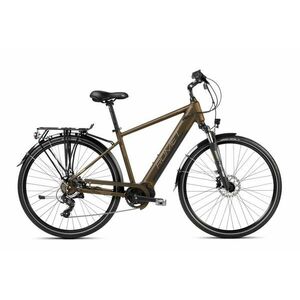 Bicicleta electrica de trekking/oras barbati Romet Wagant 1 MM Maro/Grafit 2023 imagine
