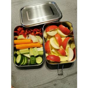 Origin Outdoors Deluxe Deluxe Double Lunch Box Stainless Steel 1, 9 l imagine
