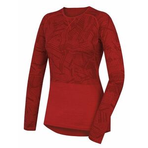 Husky Merino Merino Thermal Underwear tricou cu mânecă lungă pentru femei roșu imagine