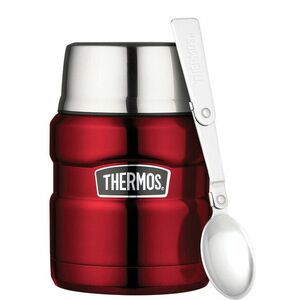 Thermos King Container pentru alimente cu lingură 0, 47 l roșu imagine