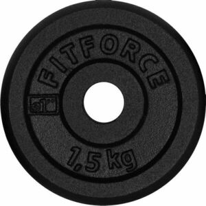 Fitforce PLB 1, 5KG 25MM Disc de greutate, negru, veľkosť 1, 5 KG imagine