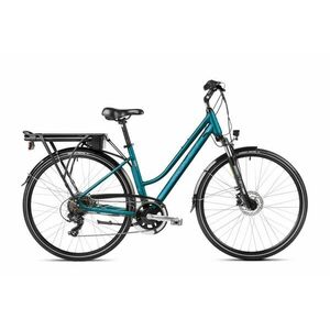 Bicicleta electrica de trekking/oras femei Romet Gazela 1 RM Albastru/Argintiu 2023 imagine