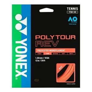 Yonex POLY TOUR REV Racordaj tenis, portocaliu, mărime imagine