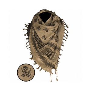 Mil-Tec Skull Eșarfă Arafat neagră, 110 x 110 cm imagine