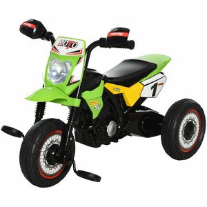 HOMCOM Tricicleta pentru Copii Stil Motocicleta cu Pedale cu Lumini si Sunete, 3 Roti Late, Varsta 18-36 Luni | AOSOM RO imagine