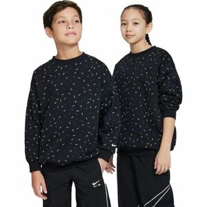 Nike NSW ICON FLC CREW LOGO PRNT Hanorac pentru copii, negru, mărime imagine