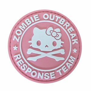 Petic WARAGOD Zombie Outbreak Kitty PVC, roz imagine