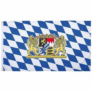 MFH Steag Bavaria cu leu, poliester, 90 x 150 cm imagine